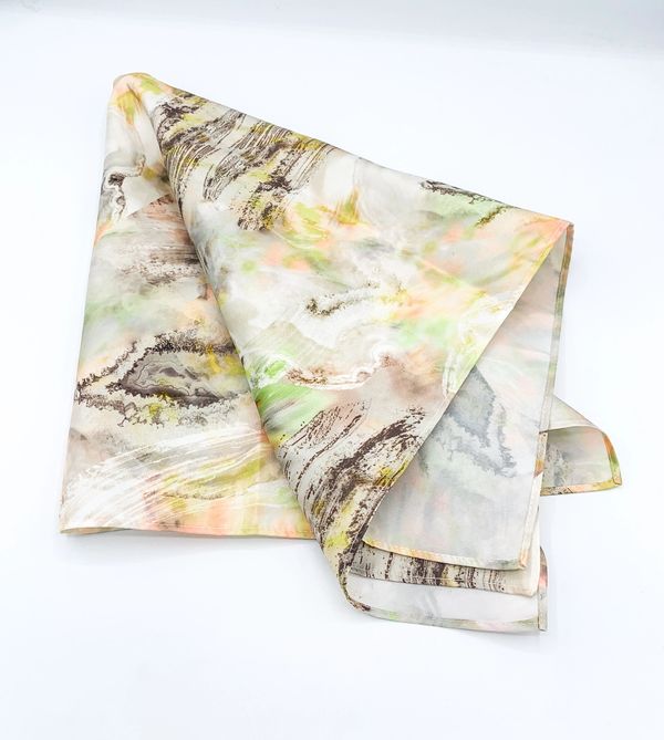 scarf with blurred print