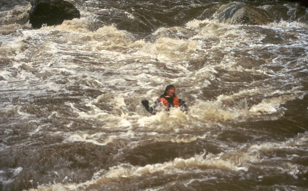 I unintentionally swam the Class IV Montgomery Rapid in winter, without a wetsuit.
