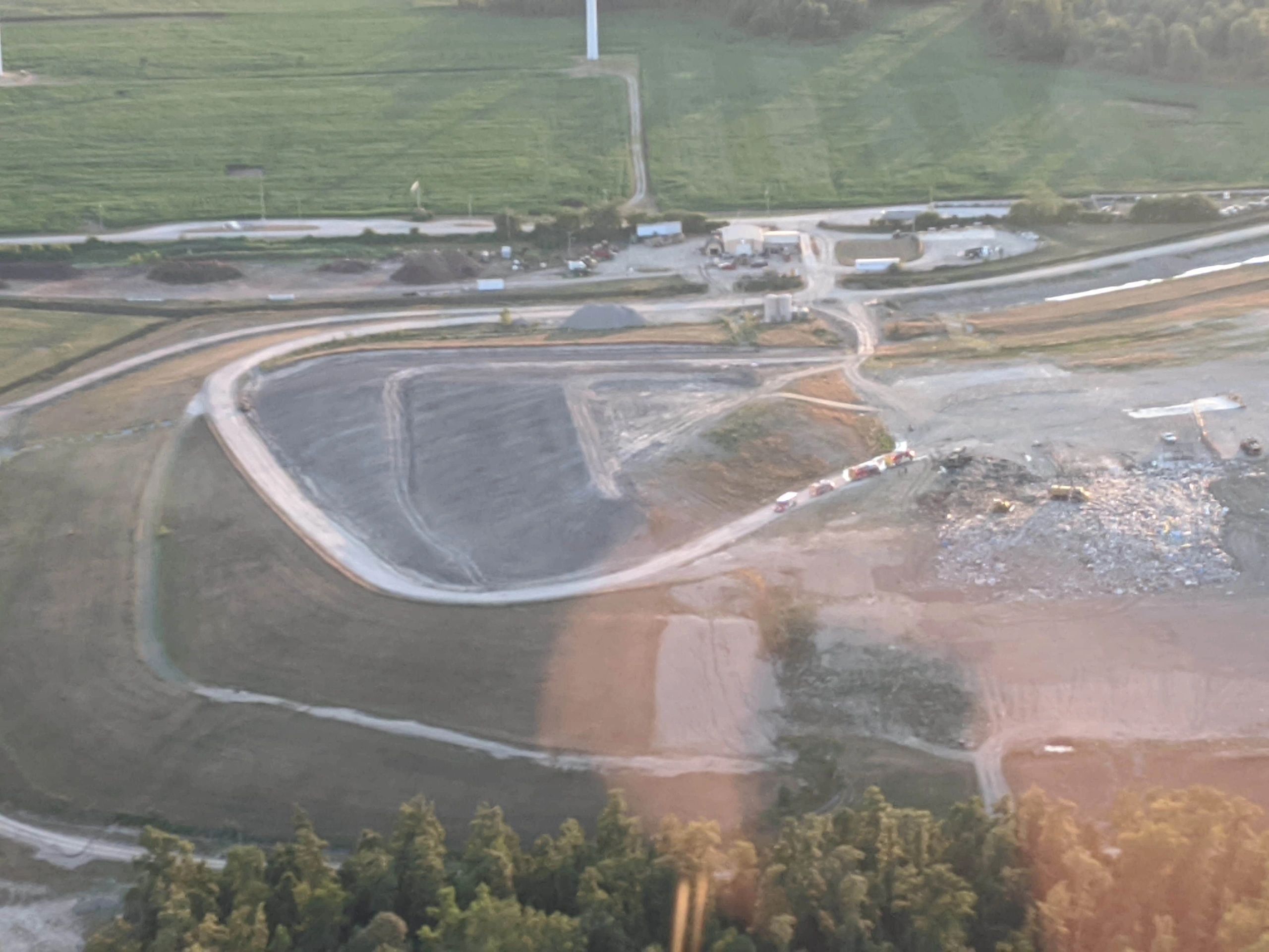 Fire at the Wood County Landfill Friday