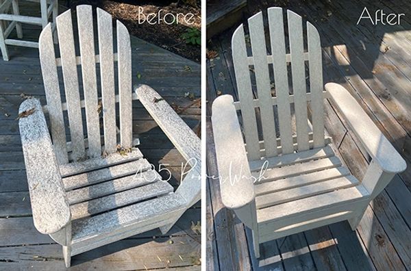 Lawn furniture soft wash. Prolong your furniture life. Amazing 5-stars result!