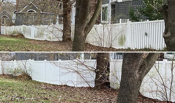 KC soft wash fence in PVKS Townhouse complex.