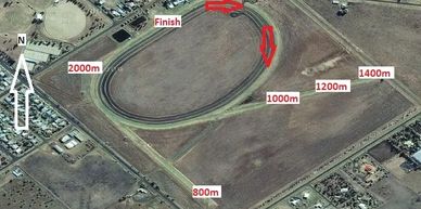 Map of the  Bunya Park Racecourse