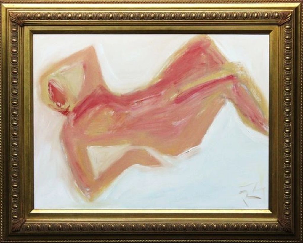 Pink Nude
An original painting by Richard McKey. 
Frame included
Oil on canvas
