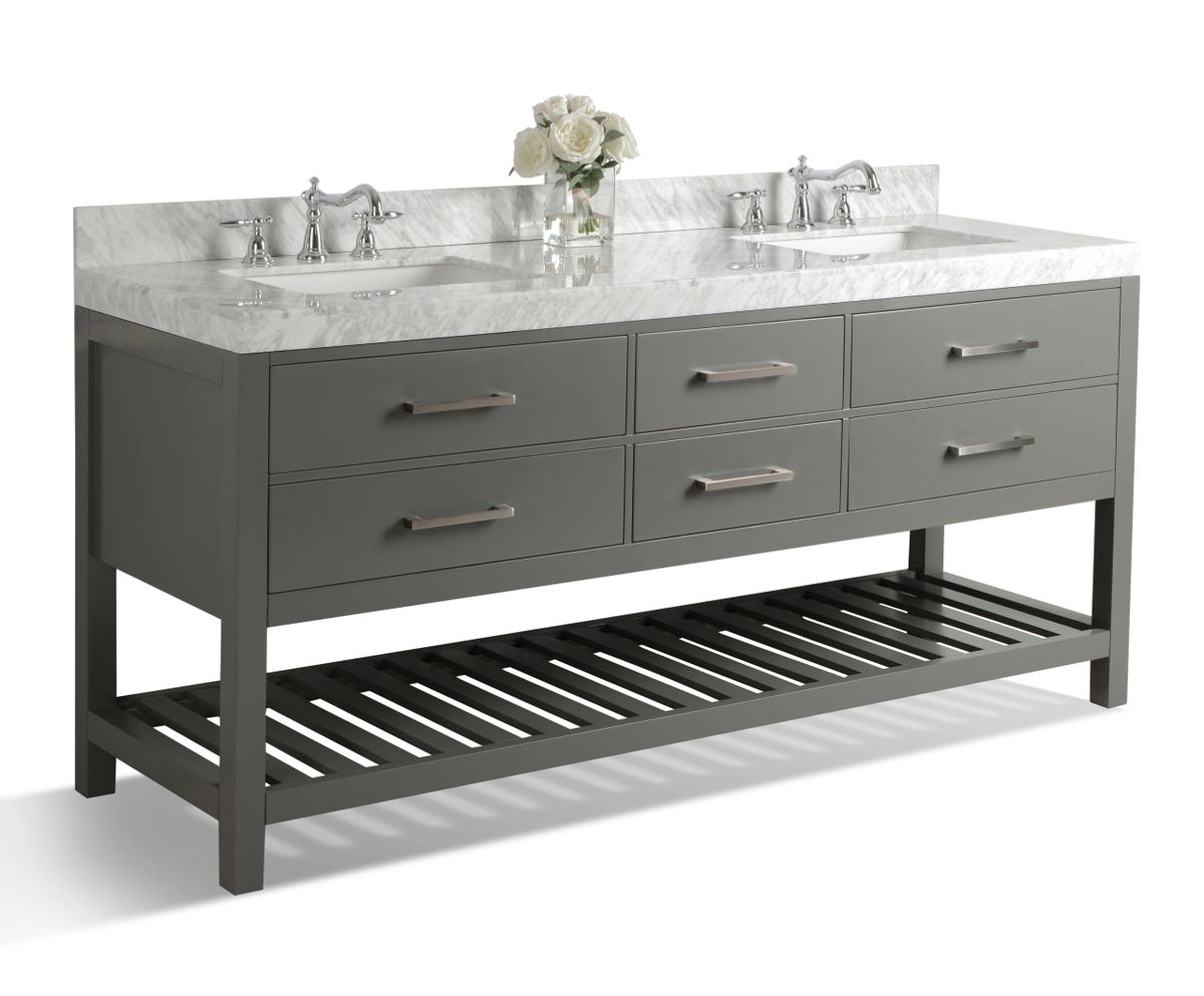 Hannah Bathroom Vanity with Sink and Black Quartz Top Cabinet Set – Ancerre  Designs