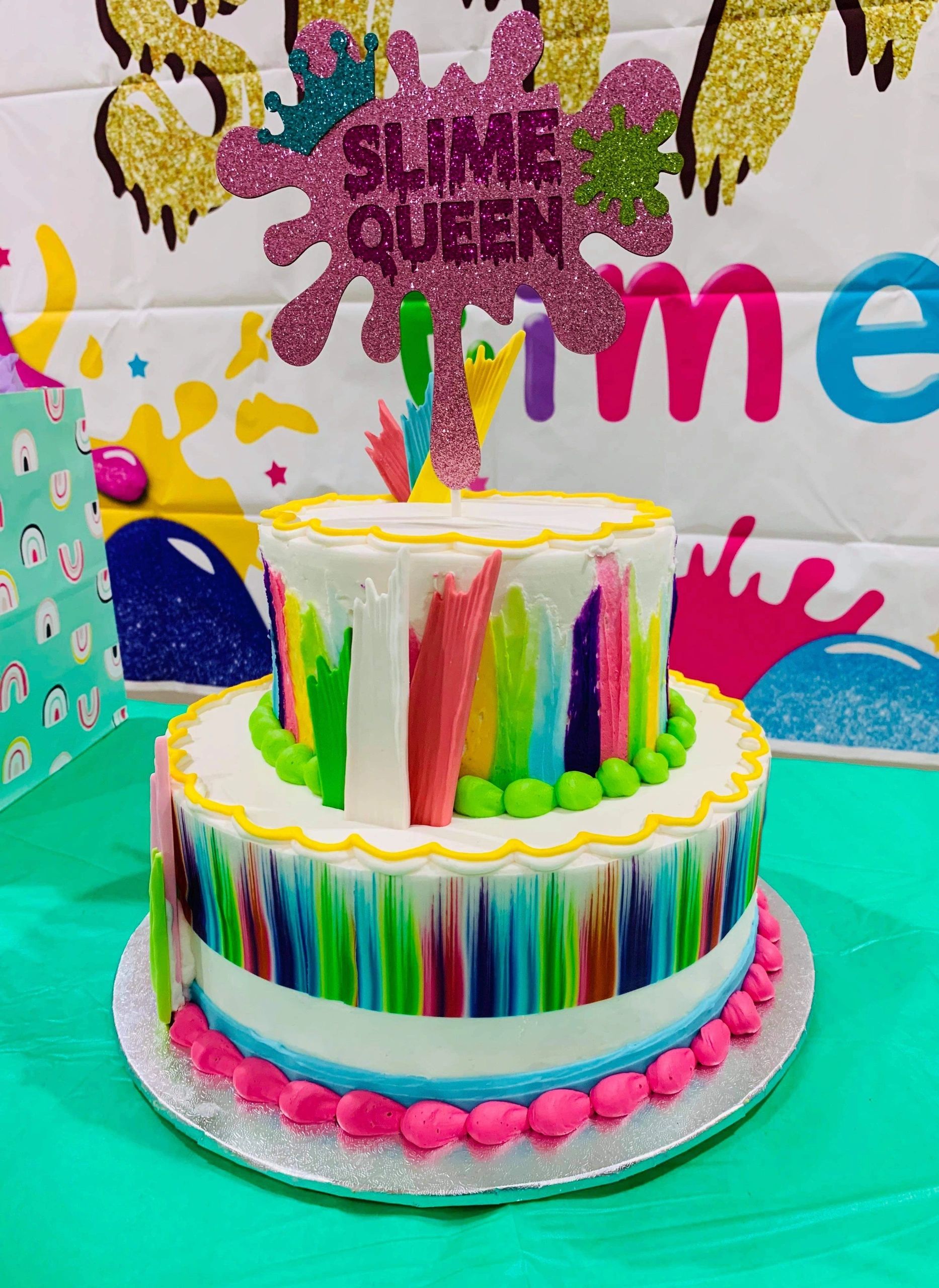 Slime Cake Topper / Slime Queen Cake Topper / Slime Party / Slime Birthday  Decorations / Slime Decorations / Slime Party Supplies 