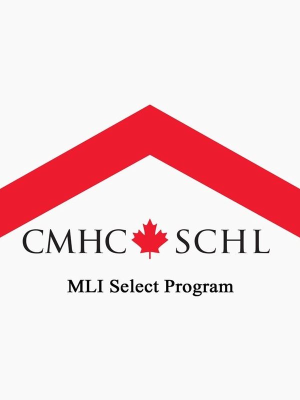 Logo of CMHC SCHL with a red maple leaf and MLI Select Program text.