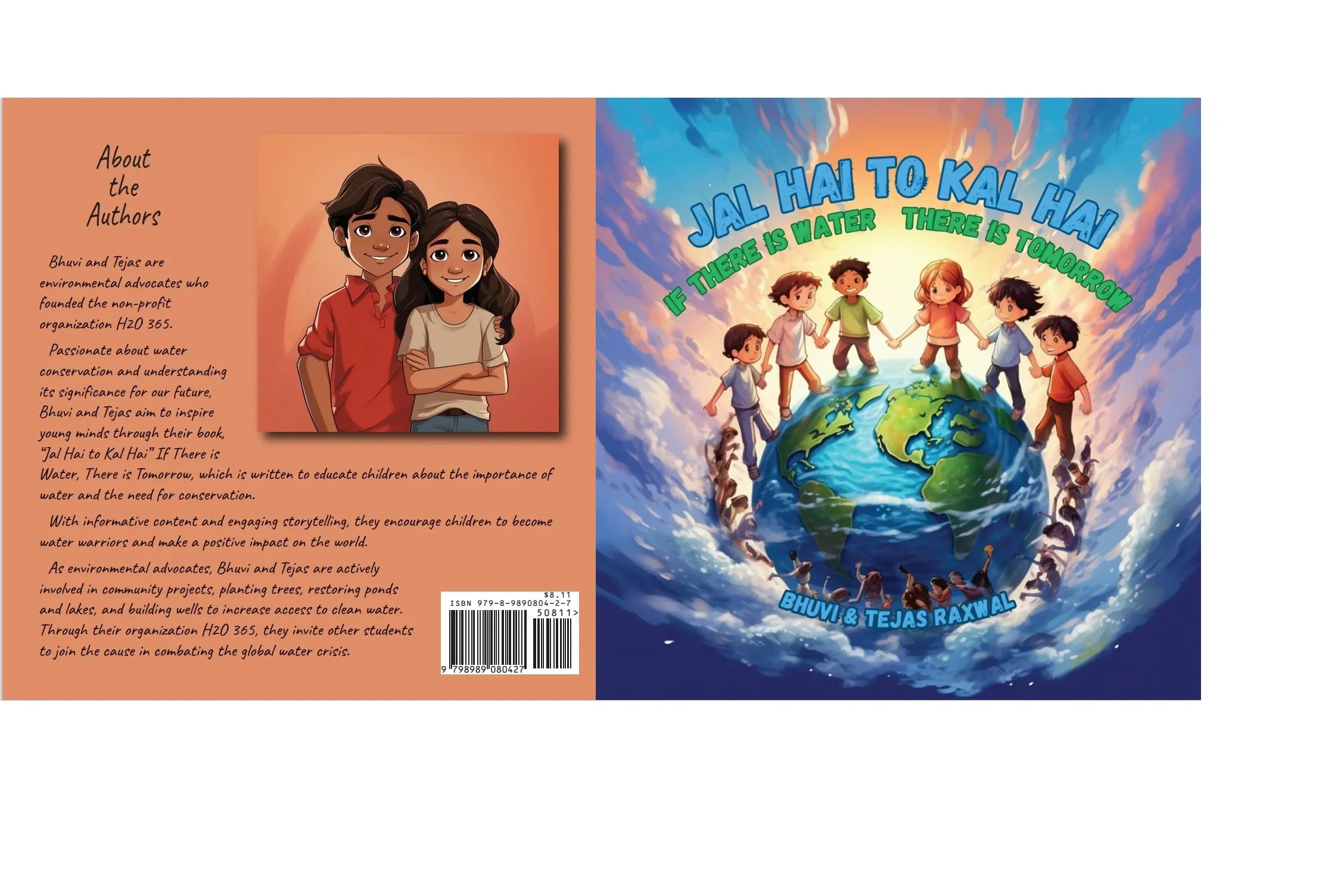 Jal Hai To Kal Hai, the illustrated water education book by Tejas Raxwal and Bhuvi Raxwal