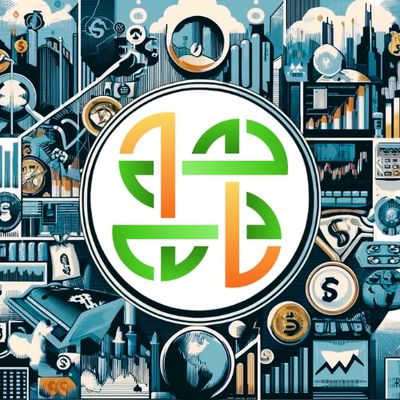 GTFS Inc. logo surrounded by financial imagery such as dollar signs $, steampunk style