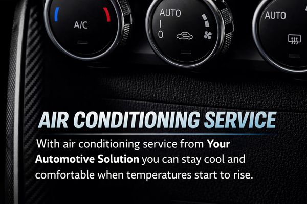 Vehicle climate control system during professional A/C service by Your Automotive Solution.