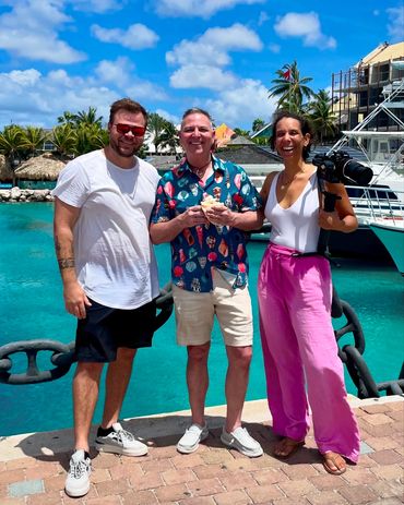 with Dr. Steffen van Heijningen and Katjana Cabenda - Queen Conch Hatchery Curacao - April 2024