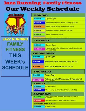 Our normal weekly schedule!