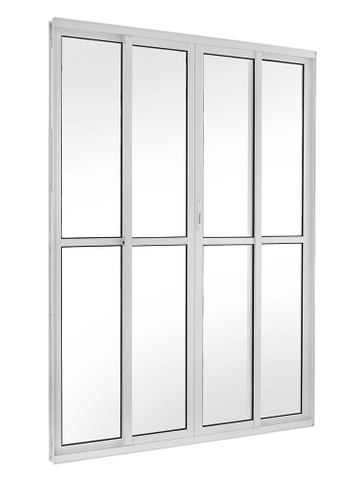 porta de alumínio com seis folhas branco