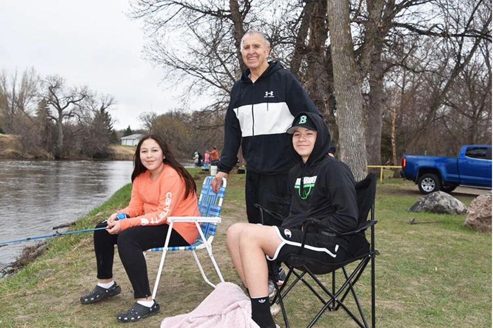  ‘I taught them all I know,’ Mike Smith said about the fishing prowess of grandchildren Aaliyah, 13, and Avery, 14, both of Breckenridge, Minn. The Smiths’ fishing spot was near Wahpper the World’s Largest Catfish.