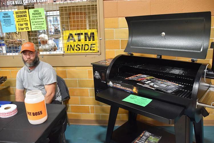 Aaron Petersen, ‘pit boss’ for the grill package raffle, said he has seen many sportsmen use their grills from the convenience of their truck beds. The grill package was one of several impressive prizes offered. 