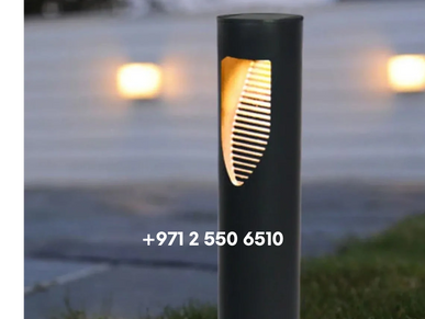 lighting bollards, installed beside Abu Dhabi city.