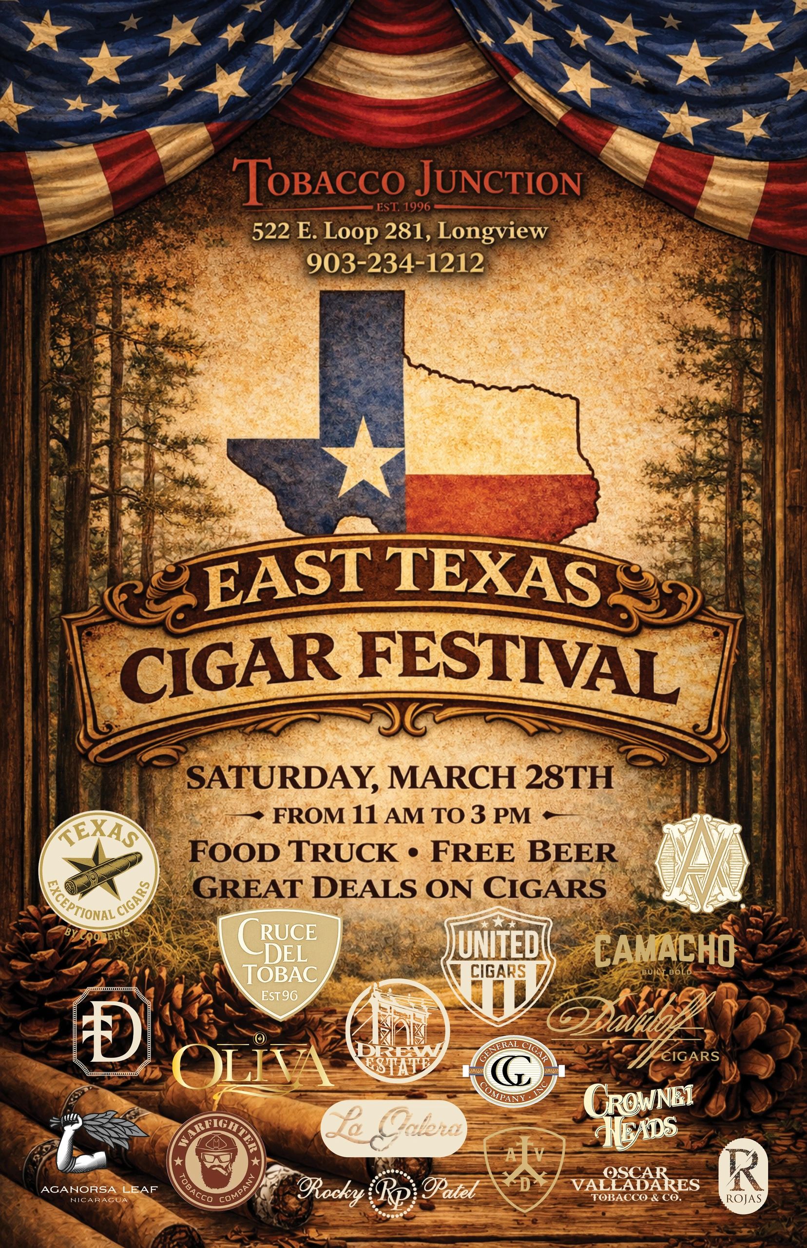 tobacco junction longview tx hours East Texas Cigar Festival