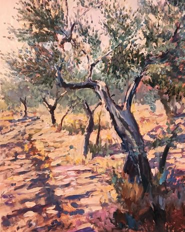 Olive tree  Oil painting 