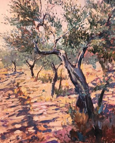 Olive tree  Oil painting 