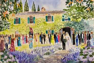 Live wedding painting…Fornace Montisi