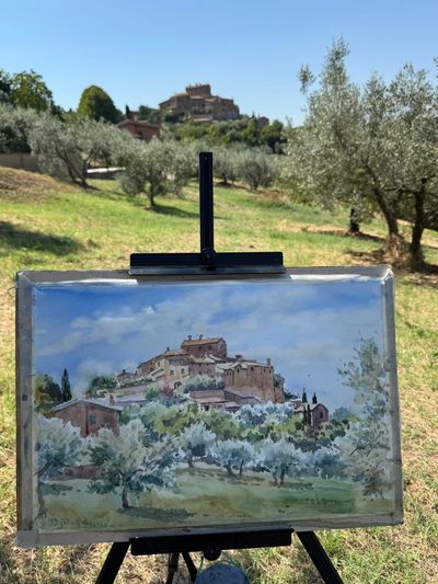 Watercolour classes Montisi, Montalcino. 