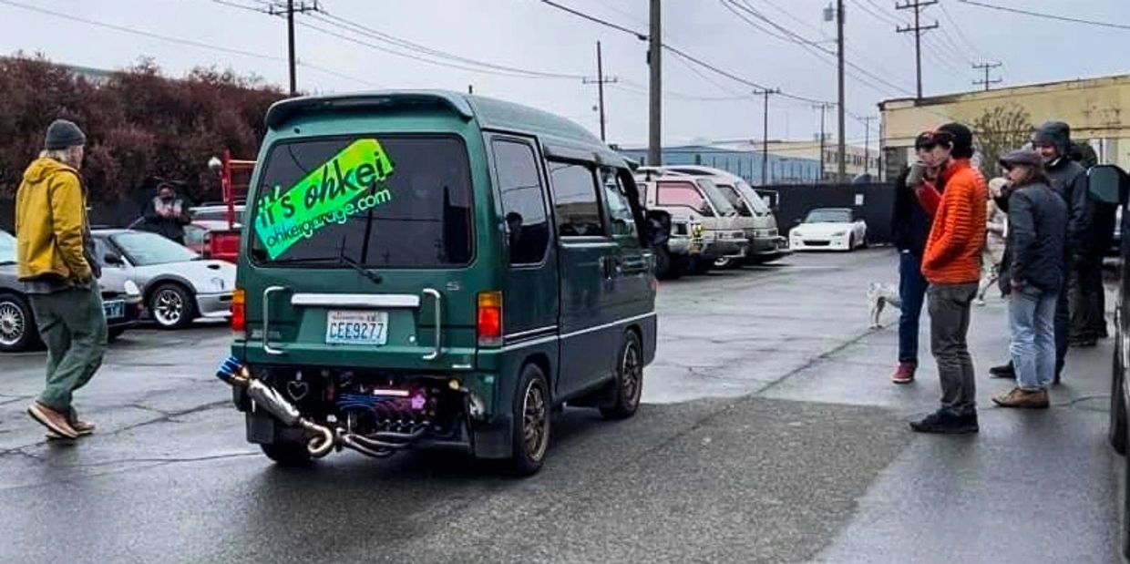 Daihatsu Mira Walkthrough Van Kei From Japan RHD Import Subaru Sambar Kei Van With Custom Exhaust 