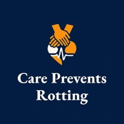 Care Prevents Rotting the hands interlocked.