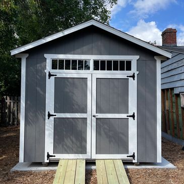 Gable Style Shed with Set of 4' Length Ramps