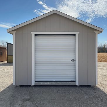 Gable Style Shed with 6' x 7' Roll-up Door