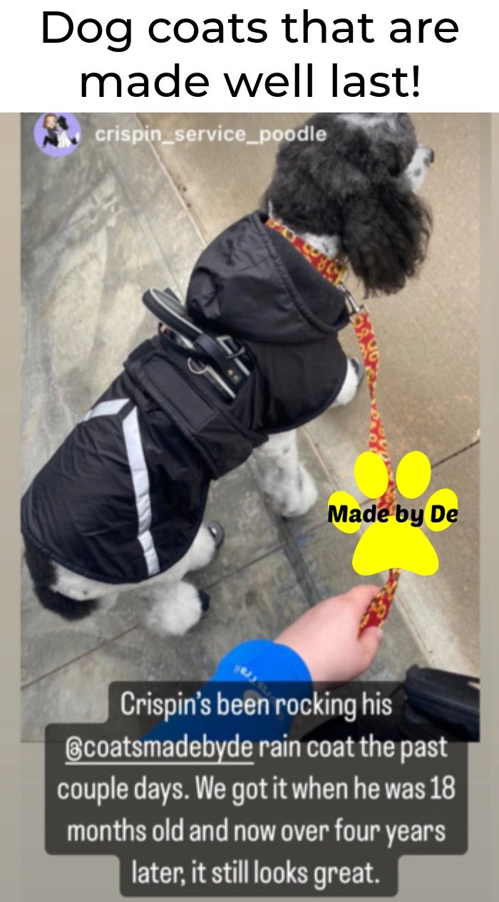 When you buy a Made by De coat for your dog, you can expect to be using it for quite a while.  And did you know that Made by De will even make minor repairs or alterations to your purchase for the life of the product?