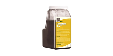 Container of TerraMax Dry soil amendment product.