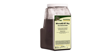 Container of MicroAZ-ST Dry seed treatment for Maximizing plant health.
