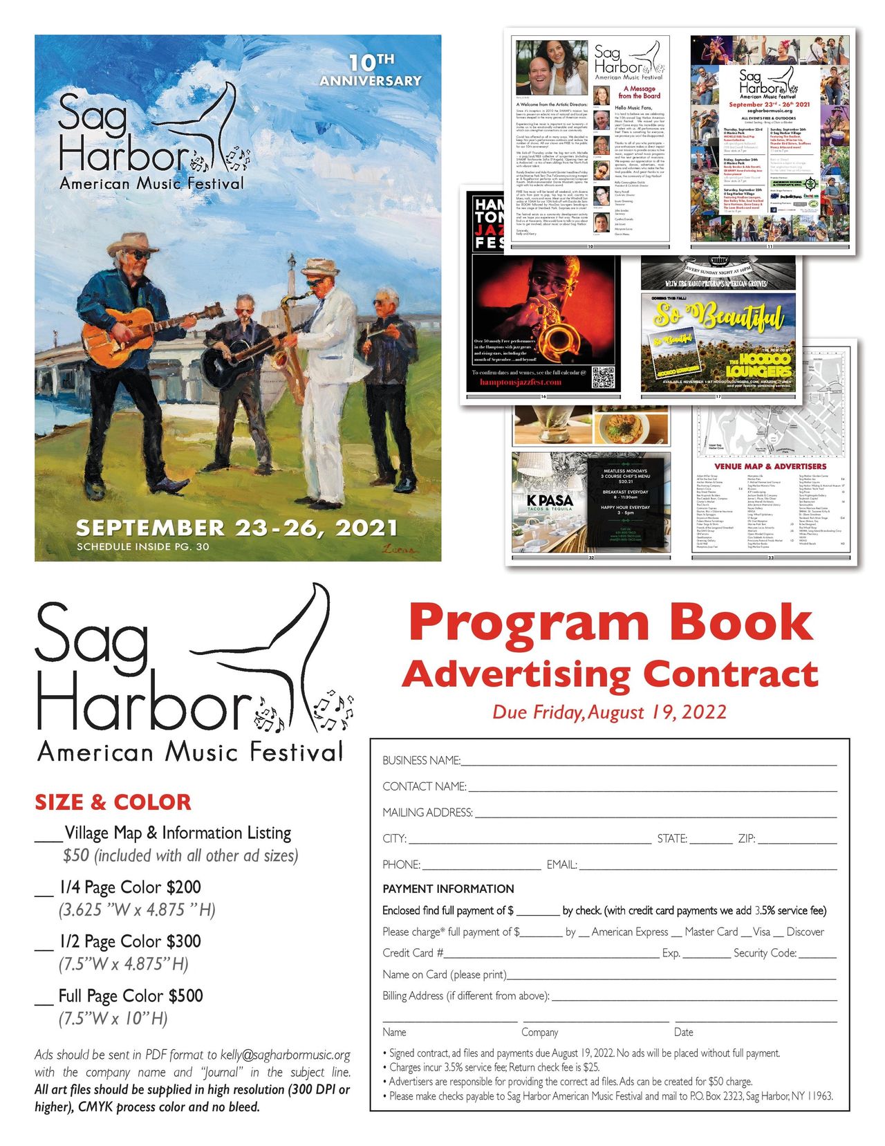 Reserve your Ad in our program book (8K distributed)