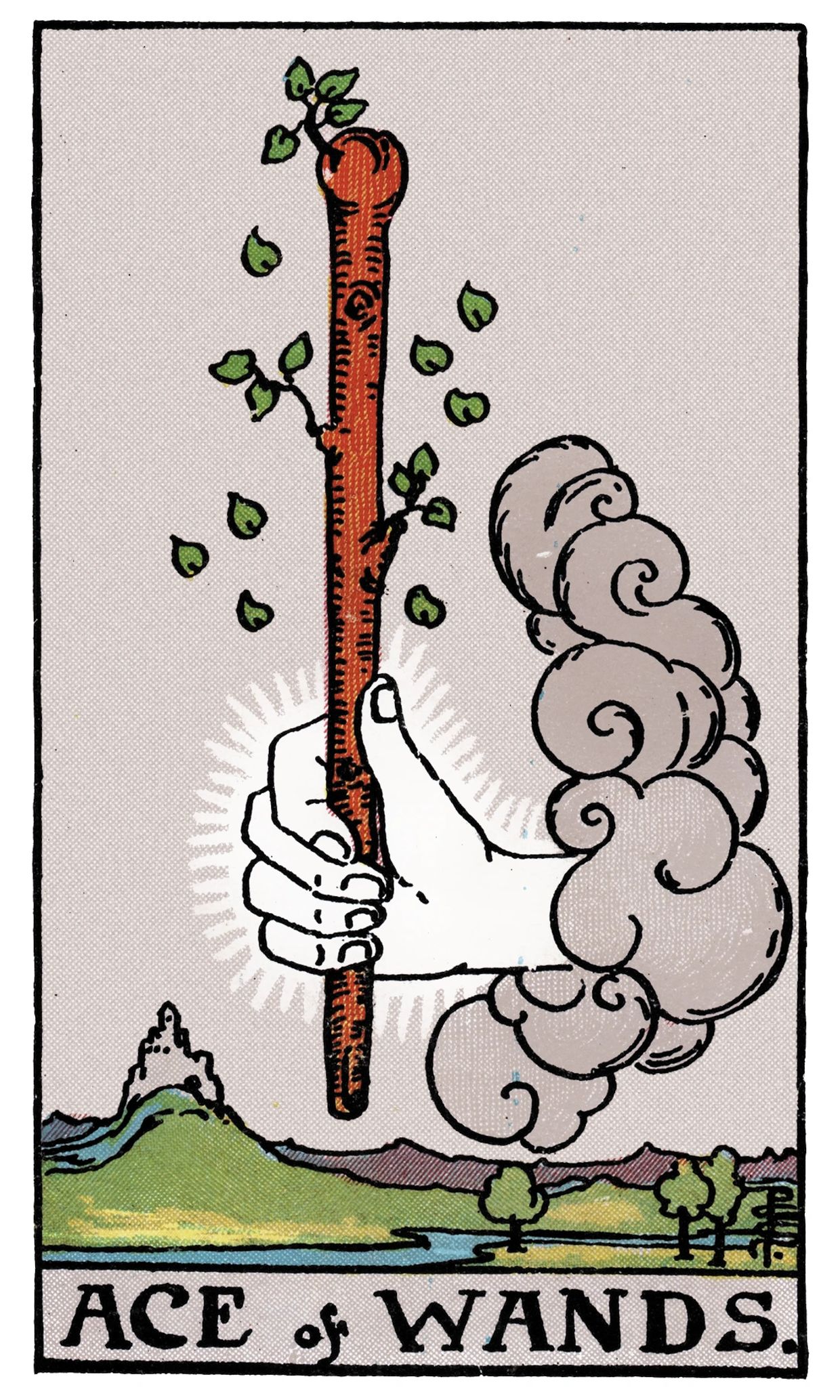 Ace of Wands - Minor Arcana, Rider Waite