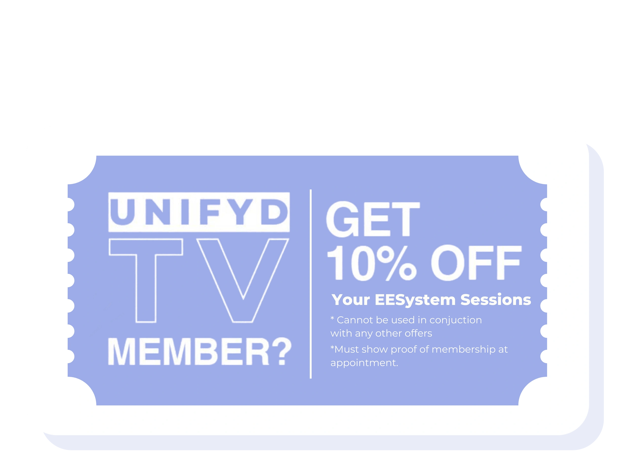 UNIFYD TV MEMBER DISCOUNT 10% OFF all ee system sessions