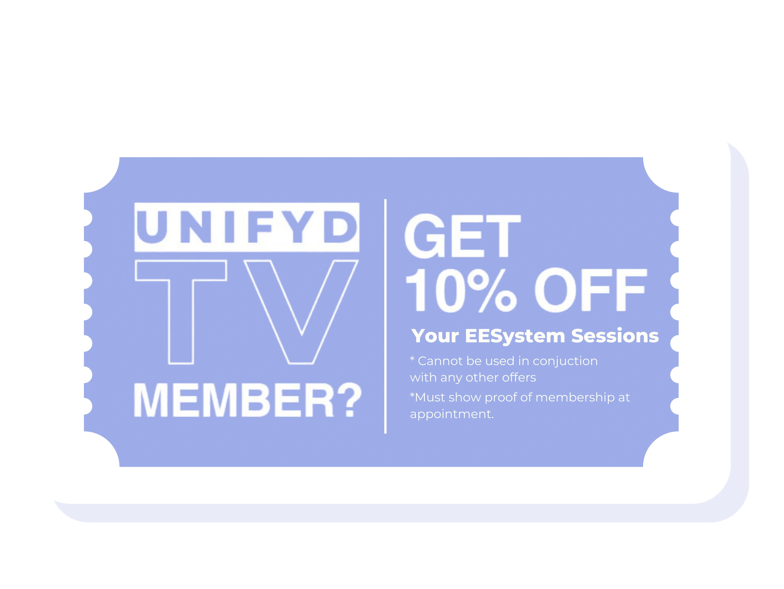 UNIFYD TV MEMBER DISCOUNT 10% OFF all ee system sessions