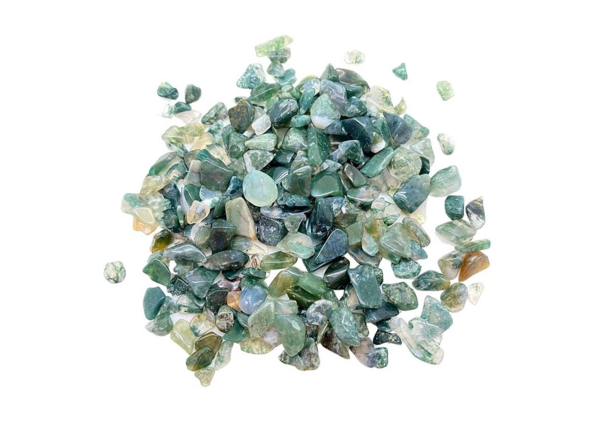 Chipmoss Moss Agate Crystal Chips