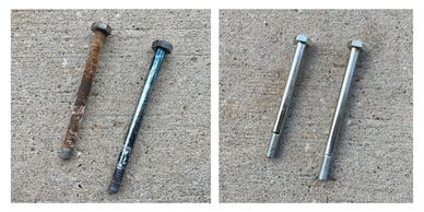 Before & After pictures of Zinc Plating Service