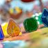 Deluxe Wooden Gem Tokens from Gems of Iridescia.