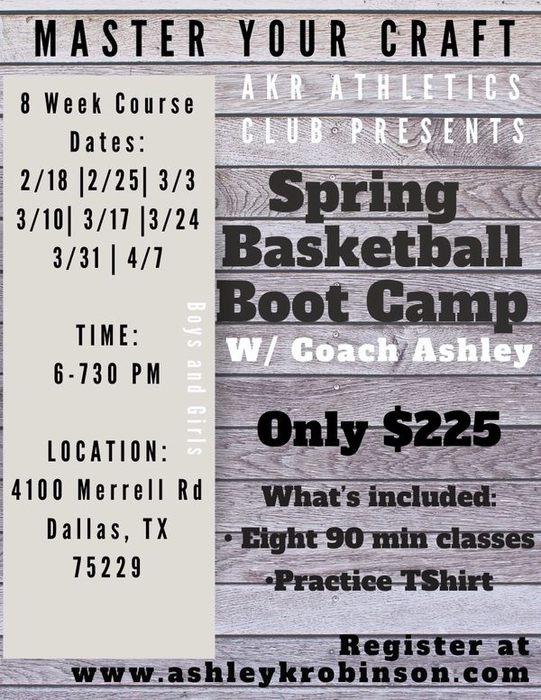 Spring basketball boot camp. Basketball training 