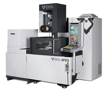 A high-tech industrial machine labeled VONA AF25 for precision manufacturing.