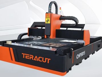 Orange and black TERACUT CHP3015 industrial cutting machine.
