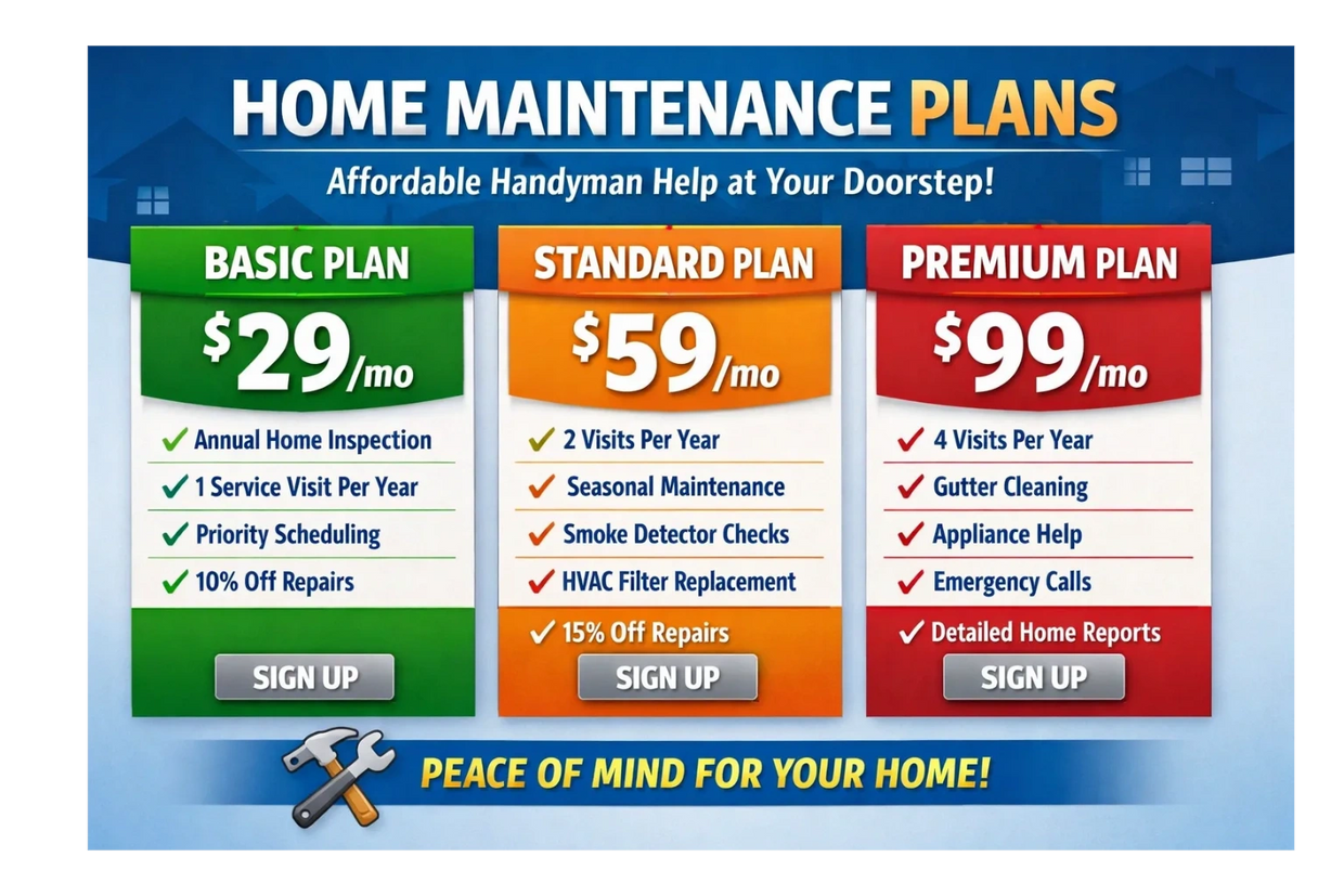 Monthly Home Maintenance plan. offered by Heartland innovations 