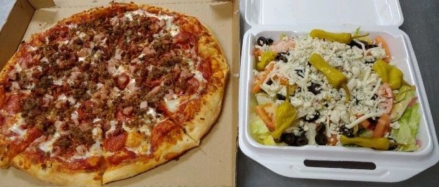 Pizza and Salad
