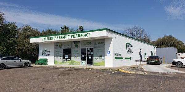 Our pharmacy and drive through on Rice Street
