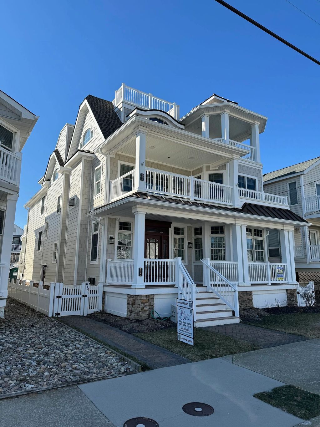 Home in Ocean City New Jersey with new siding.