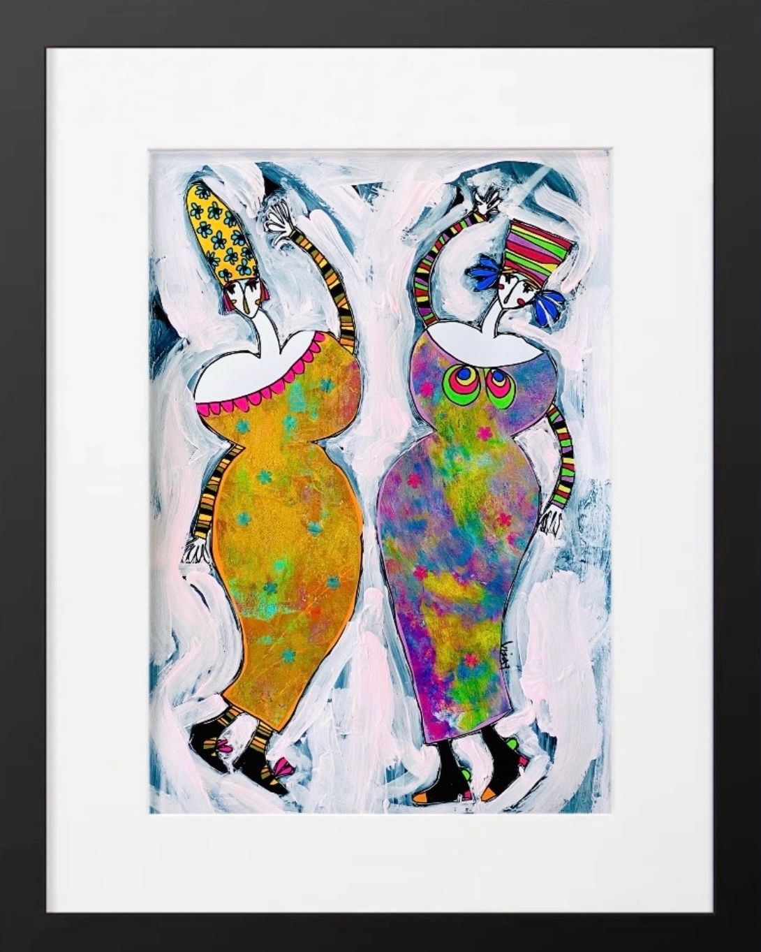 Abstract painted women