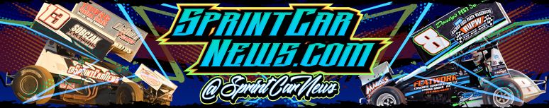 Banner with two sprint cars and SprintCarNews.com logo.