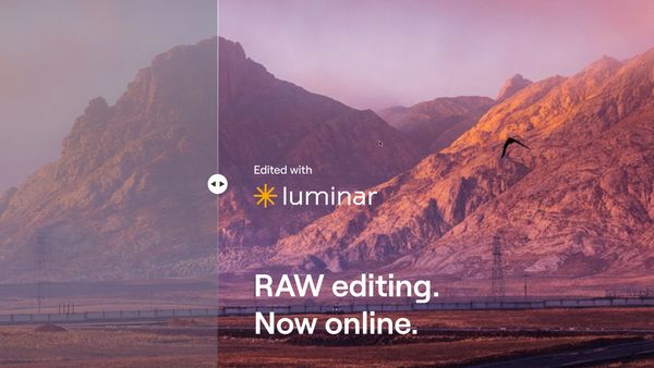 promo ad for eating images on the web with Luminar