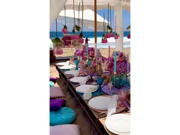 Outdoor events ,Boho picnic on beach.