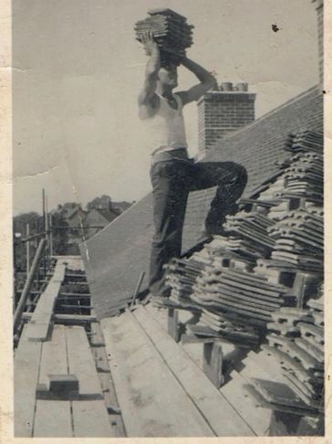 Cross roofing in Beccles on a plaintile roof.  Re-roof house.